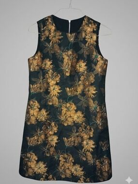 Chic Floral & Crystal Embellished Shift Dress